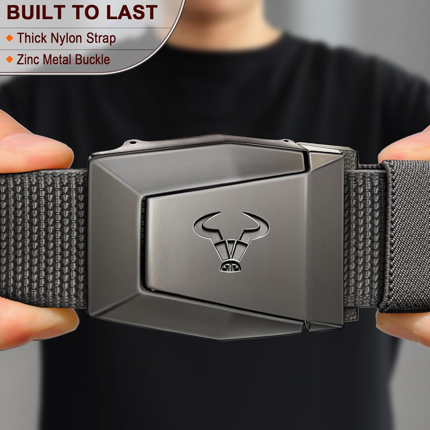 BULLIANT Men Stretch Belt, Nylon Rigger Web EDC Holster Belt for Gift Men Hiking Tactical Military Heavy Duty 1 3/8" - Image 3