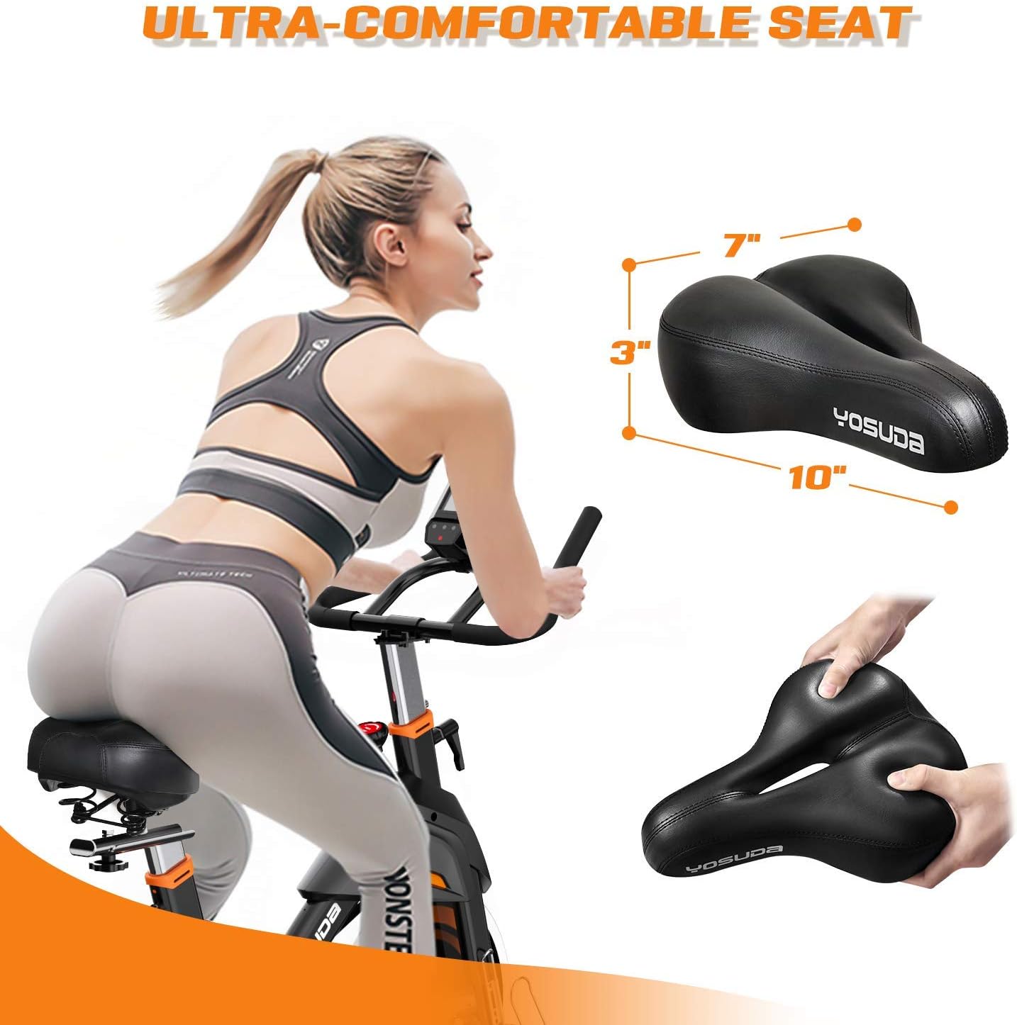 YOSUDA Light Commercial Exercise Bike for Home Magnetic Exercise Bike Stationary 350LB Capacity, Exercise Bike with Bluetooth, Indoor Cycling Bike with Tablet Mount & Comfortable Seat Cushion - Image 7