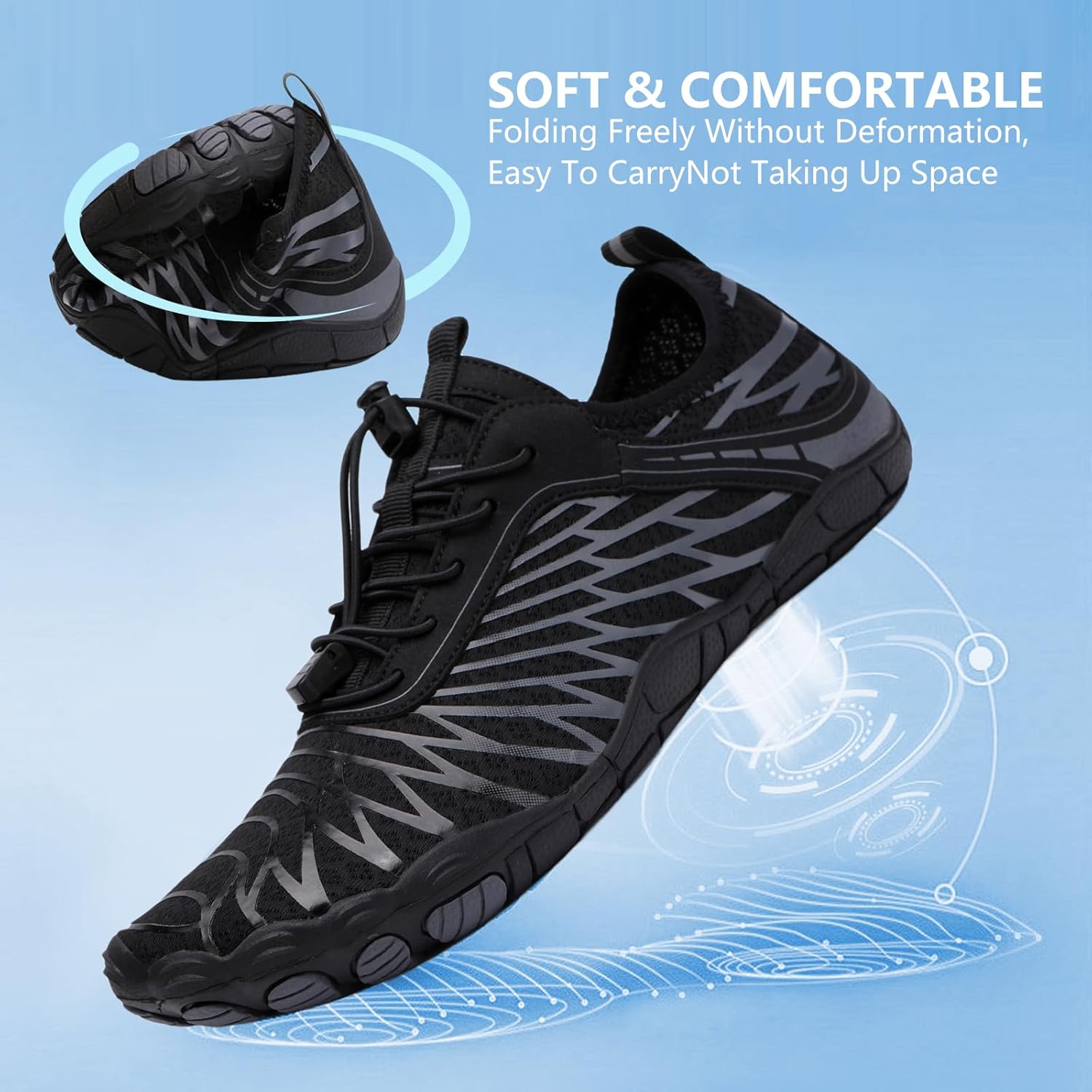 Hike Barefoot Shoes for Women Men, Breathable Non-Slip Athletic Footwear, Wide Toe Water Shoes for Hiking, Non-Slip Neuropathy Shoes for Women Men, Grounded Comfort wear - Image 6