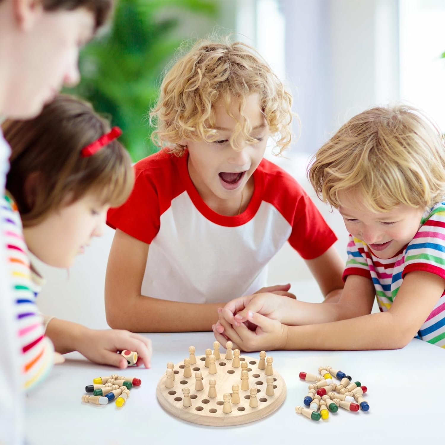 Wooden Memory Chess Matching Game: Large Family Board Games for Kids and Adults, Montessori Preschool Learning Educational Toy for Toddler 3 4 5 6 7 8+ Year Old, Birthday Gift for Boy Girl - Image 7