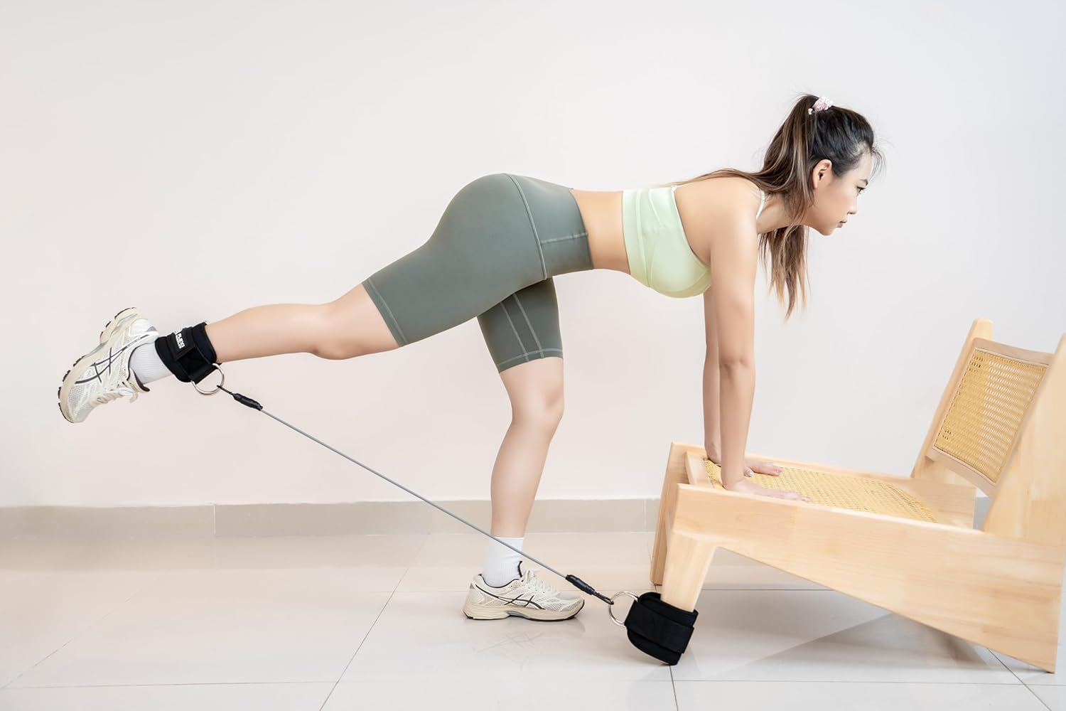 Resistance Bands with Ankle Cuffs for Leg, Glute, and Hip Workouts - Perfect for Kickbacks, Strength Training, and Home Gym Exercises - Fitness Bands for Women. - Image 10