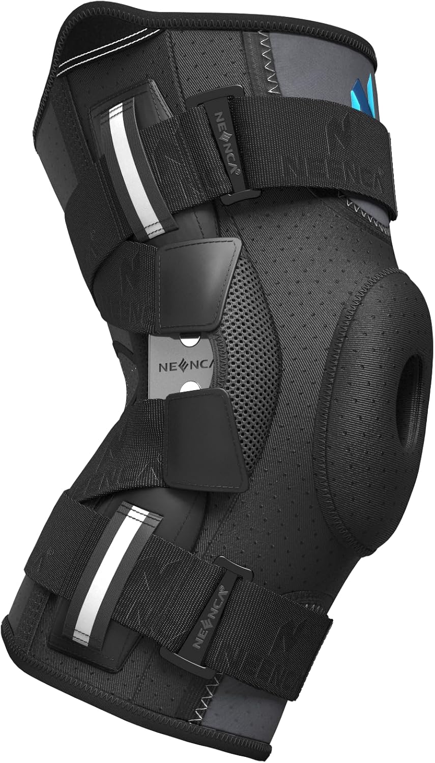 NEENCA Professional Knee Brace for Knee Pain, Hinged Knee Support with Patented X-Straps Fiting System, Strong Stability for Joint Pain Relief, Arthritis, Meniscus Tear, ACL, PCL, MCL, Sports, Workout - Image 2