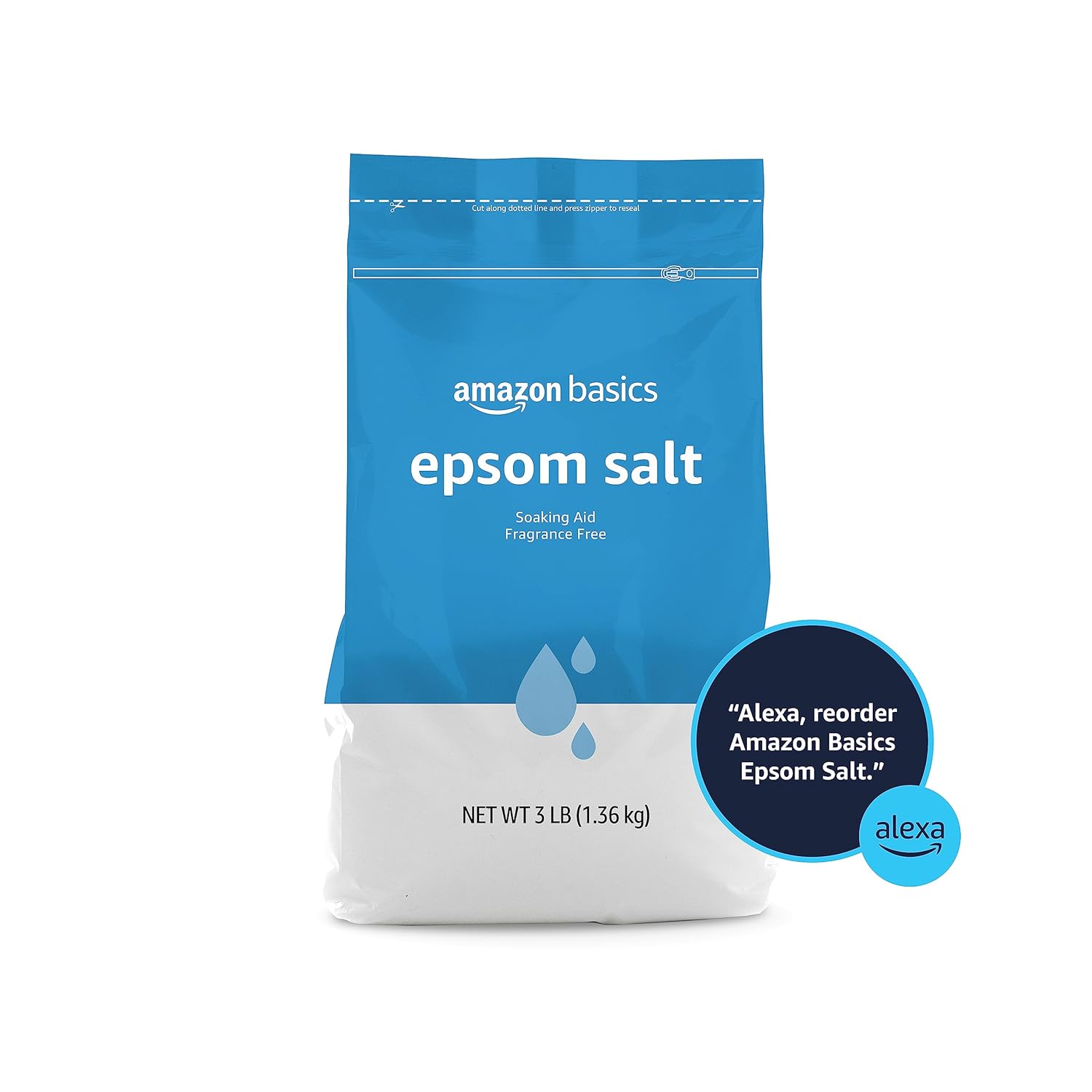 Amazon Basics Epsom Salt Soak, Magnesium Sulfate USP, 3 Pound, 1-Pack - Image 5
