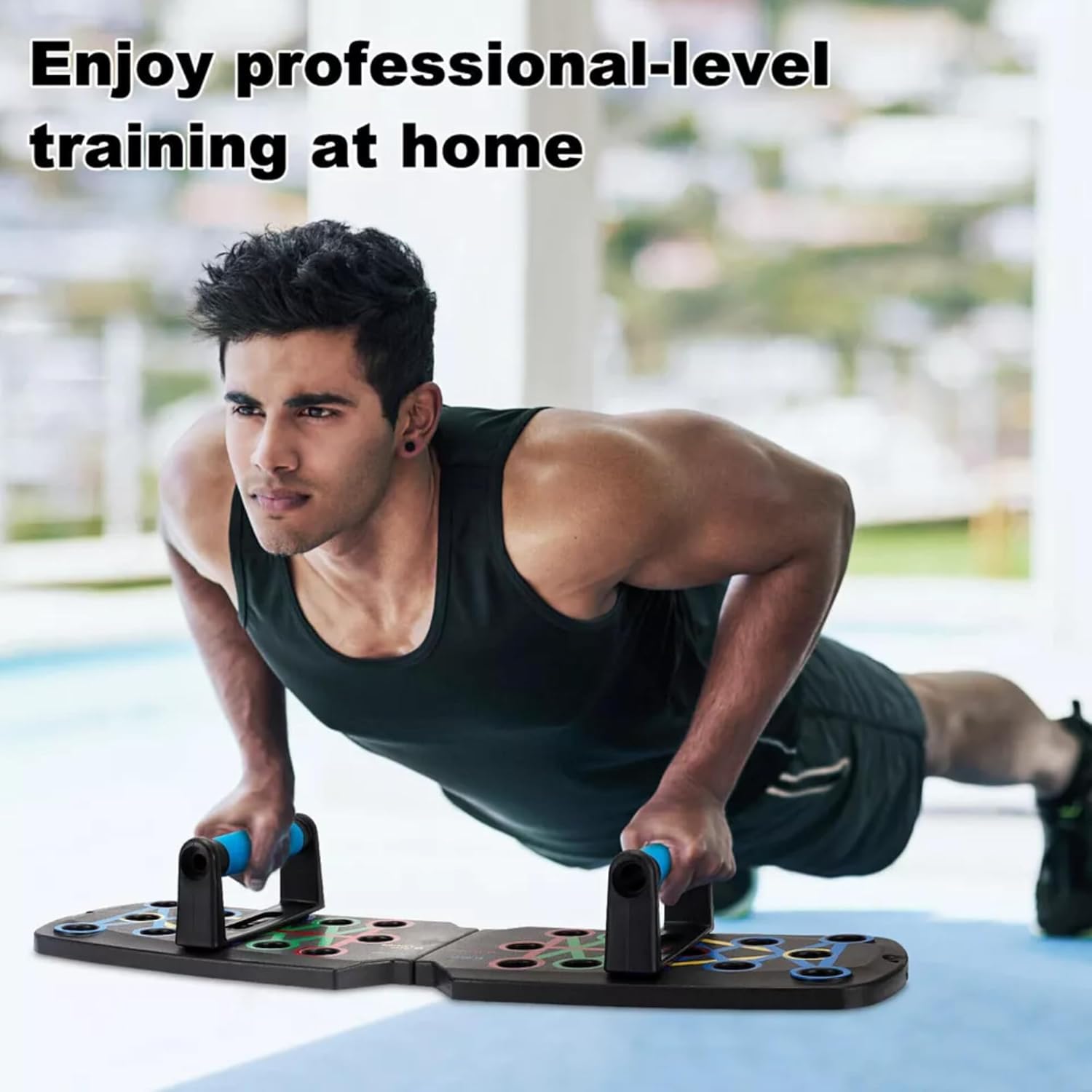 28 in 1 Push Up Rack Board System Fitness Workout Train Home Gym Exercise Stands - Image 9