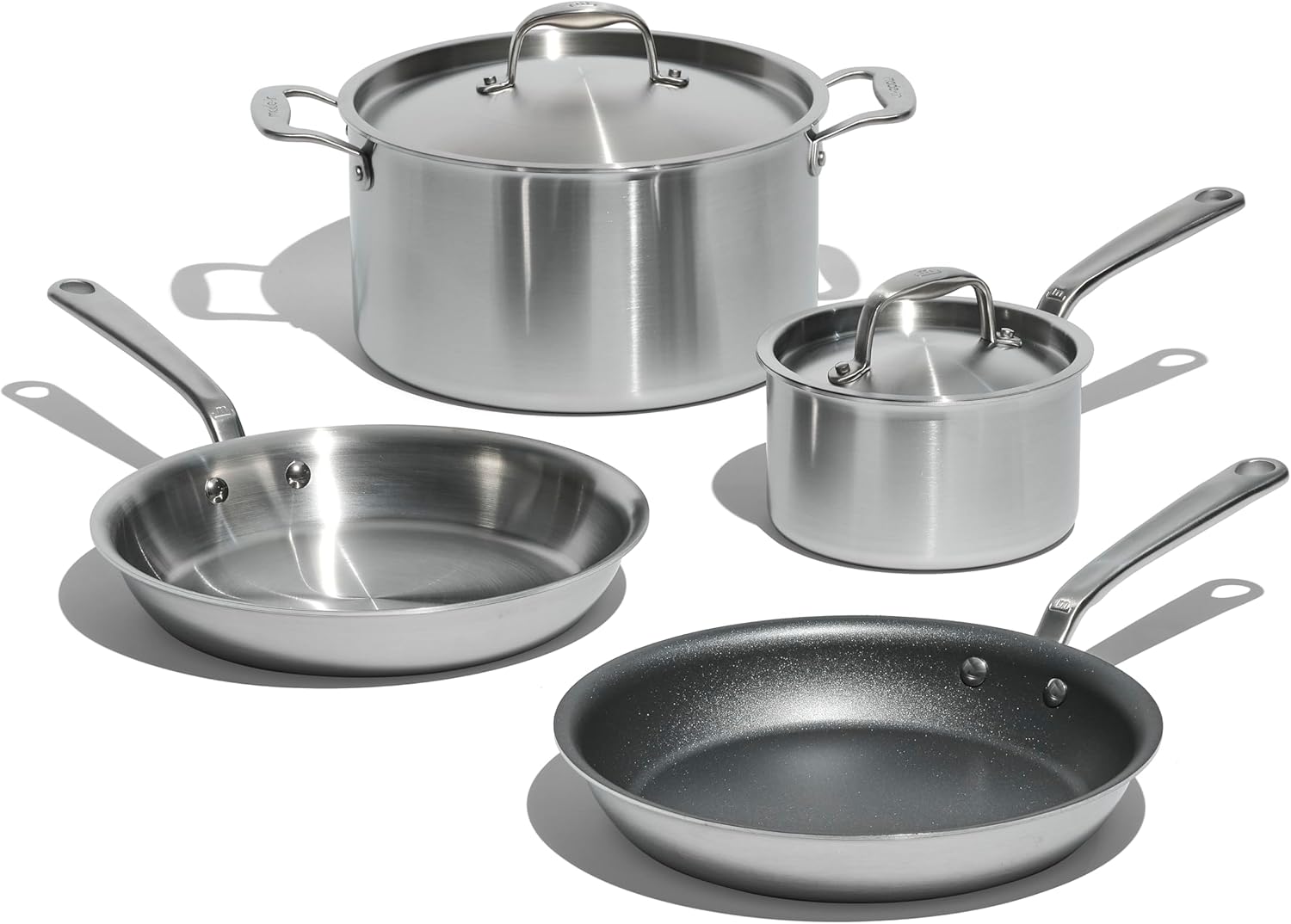 Made In Cookware - 6 Pc Stainless Steel Cookware Set - 5 ply Clad - Includes Frying Pans, Saucepan, and Stock Pot - Professional Grade - Crafted in Italy - Induction Compatible - Image 2