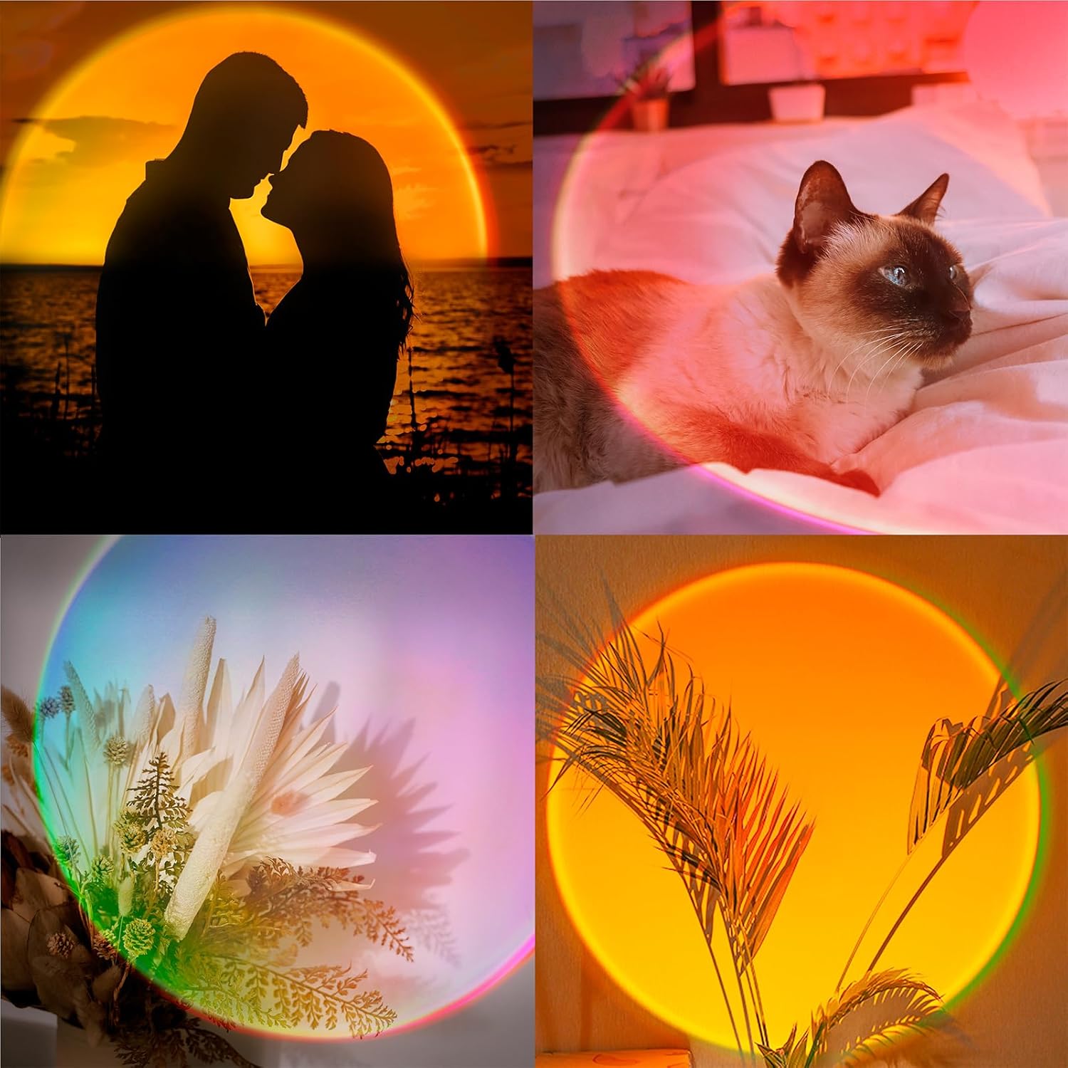 Sunset Lamp Projector Multicolor Changing LED Projection Lamp,Switch Button and APP Control 360 Degree Rotation Sunlight Lamp for Bedroom, Photography, Party, Tiktok Live, Room Decor - Image 8