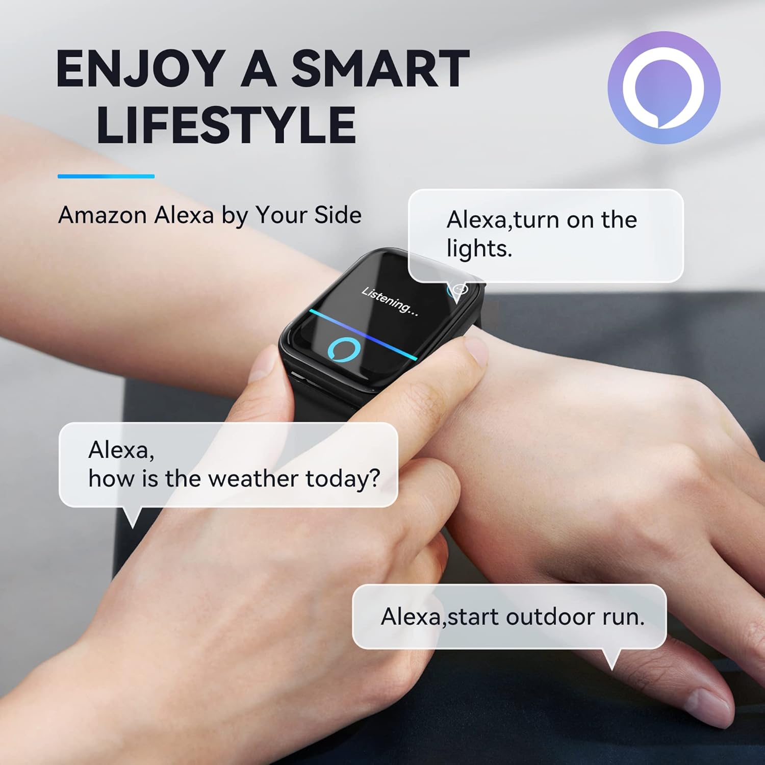 Smart Watch for Men(Answer/Make Call),Alexa Built-in,1.8"Fitness Tracker with Heart Rate Sleep SpO2 Monitor,100 Sport Mode,5ATM Waterproof,Activity Trackers and Smartwatches for iOS and Android Phones - Image 5