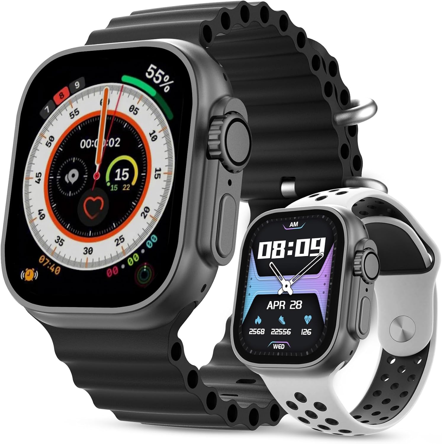 Smart Watch Storm U with BT Calling Gun Metal, Smartwatch for Men, Smartwatch for Women, Sleep Monitor, Blood Pressure and Oxygen Monitor, Voice Assistant, Pedometer Steps, Remote Camera, Watch Bands - Image 2