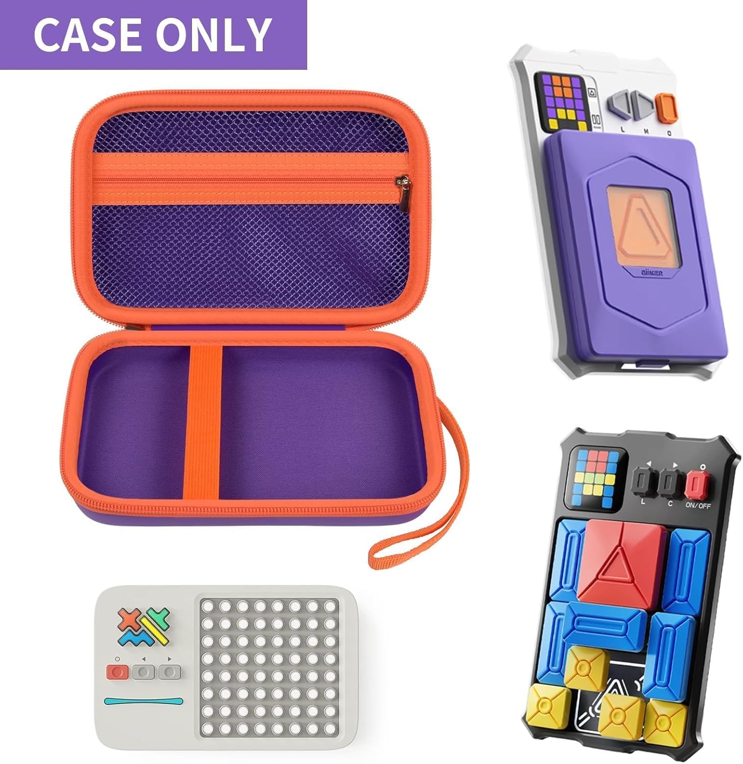 GWCASE Brain Games Case Compatible with GiiKER Super Slide Puzzle Game, Storage Carrying Organizer for GiiKER Super Blocks Pattern Matching Travel -Purple (Box Only) - Image 3