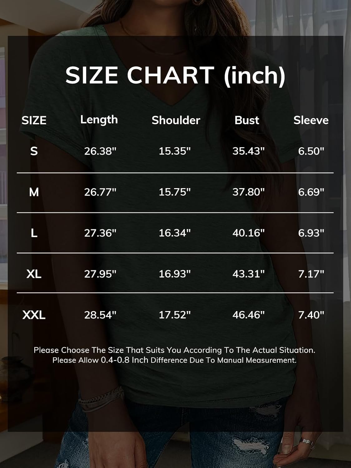 ATHMILE Womens Tops Shirts for Women Short Sleeve V Neck Tee Summer Fashion Trendy Soft Casual Spring Clothes Outfits Beach - Image 7