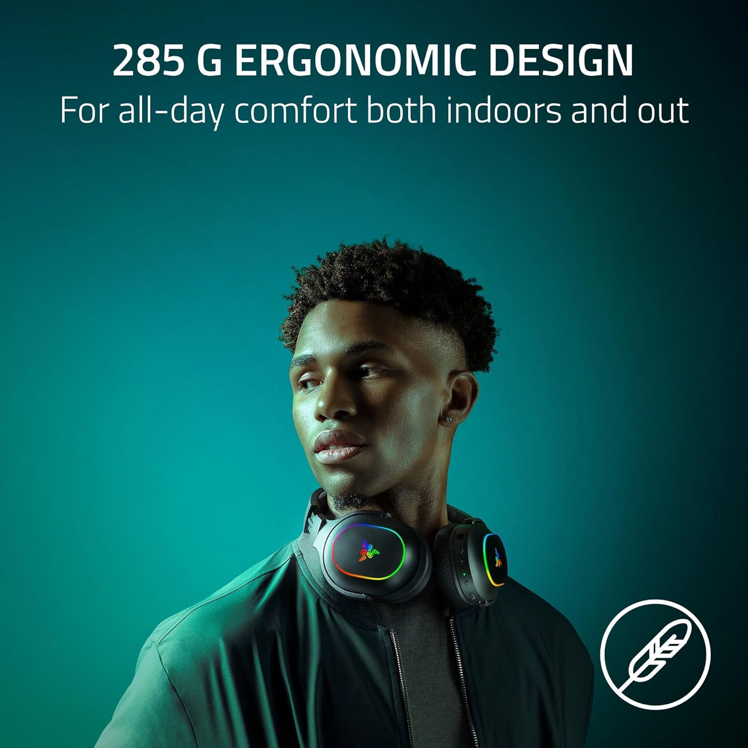Razer Barracuda X Chroma Wireless Gaming Headset: 2.4GHz Wireless & Bluetooth - Lightweight - Chroma RGB - 40mm Drivers - Cardioid Mic - 70 Hr Battery - for PC, Mac, PS5, Switch, Smartphone - Black - Image 4