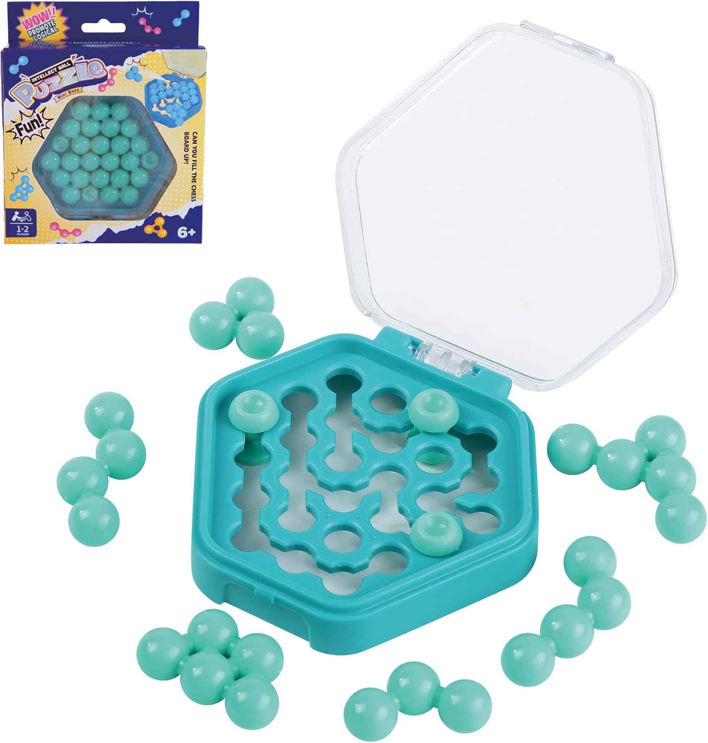 Suerte Brain Puzzle Games for Adult Pocket Puzzle Beads Brain Teaser Puzzle Game with 500 Challenges Logic Game for Kids 8-12 Educational Toys Gifts - Image 2