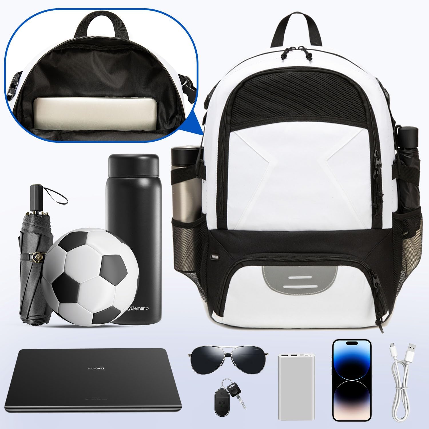 Basketball Bag Backpack, Large Capacity Sports Equipment Bags for Basketball, Soccer, and Volleyball. - Image 5