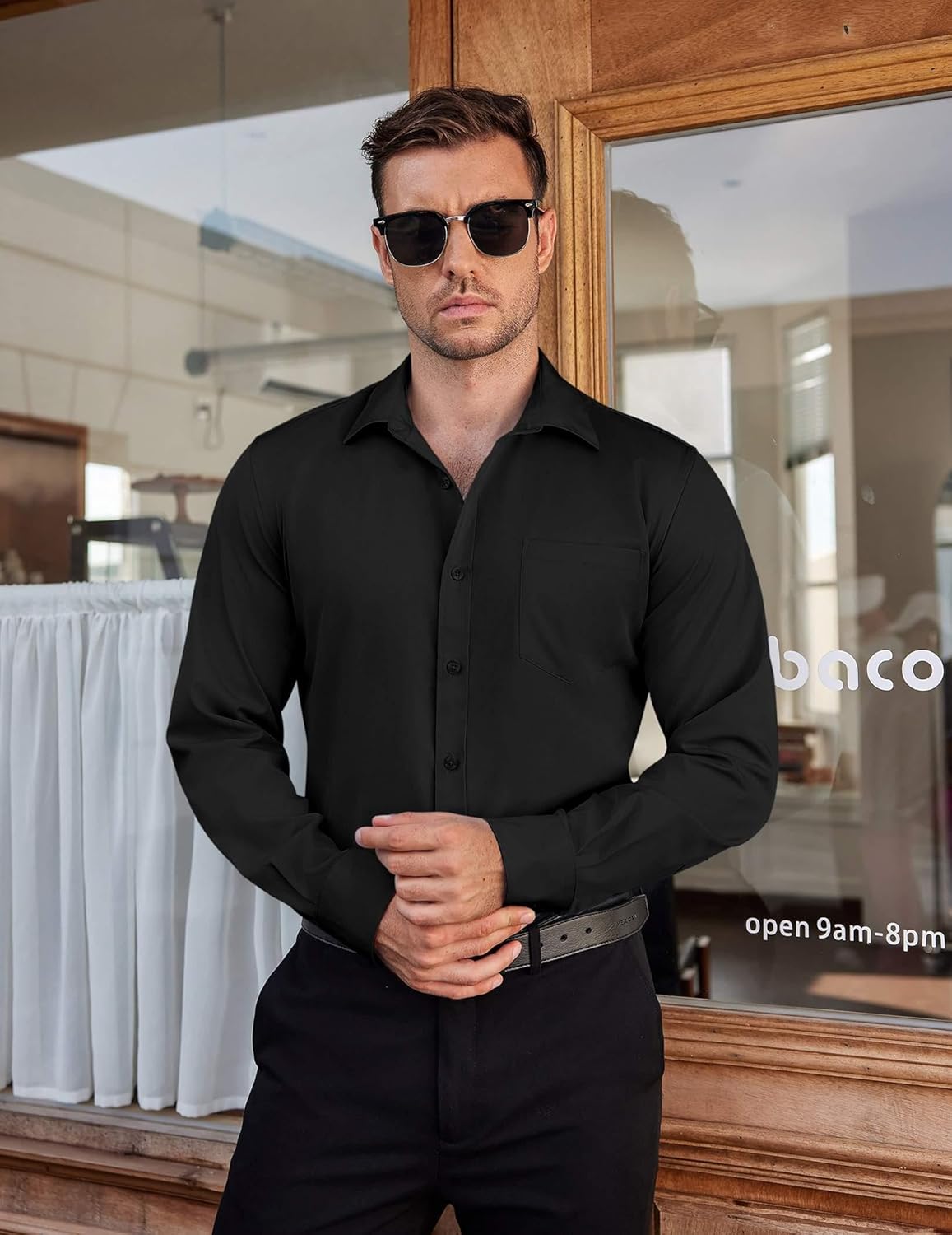 COOFANDY Mens Dress Shirts Wrinkle Free Long Sleeve Button Down Shirt Formal Business Shirts - Image 4