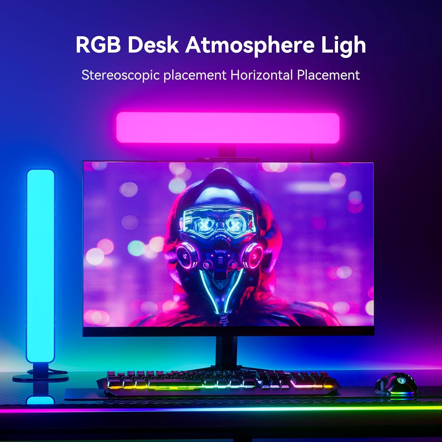 LED Light Bar, Music Sync RGB Light Bar, USB Ambient Lamp, Color Changing Gaming TV Backlight with Remote Control, 15 Dynamic Modes for Room Gaming Decoration - Image 4