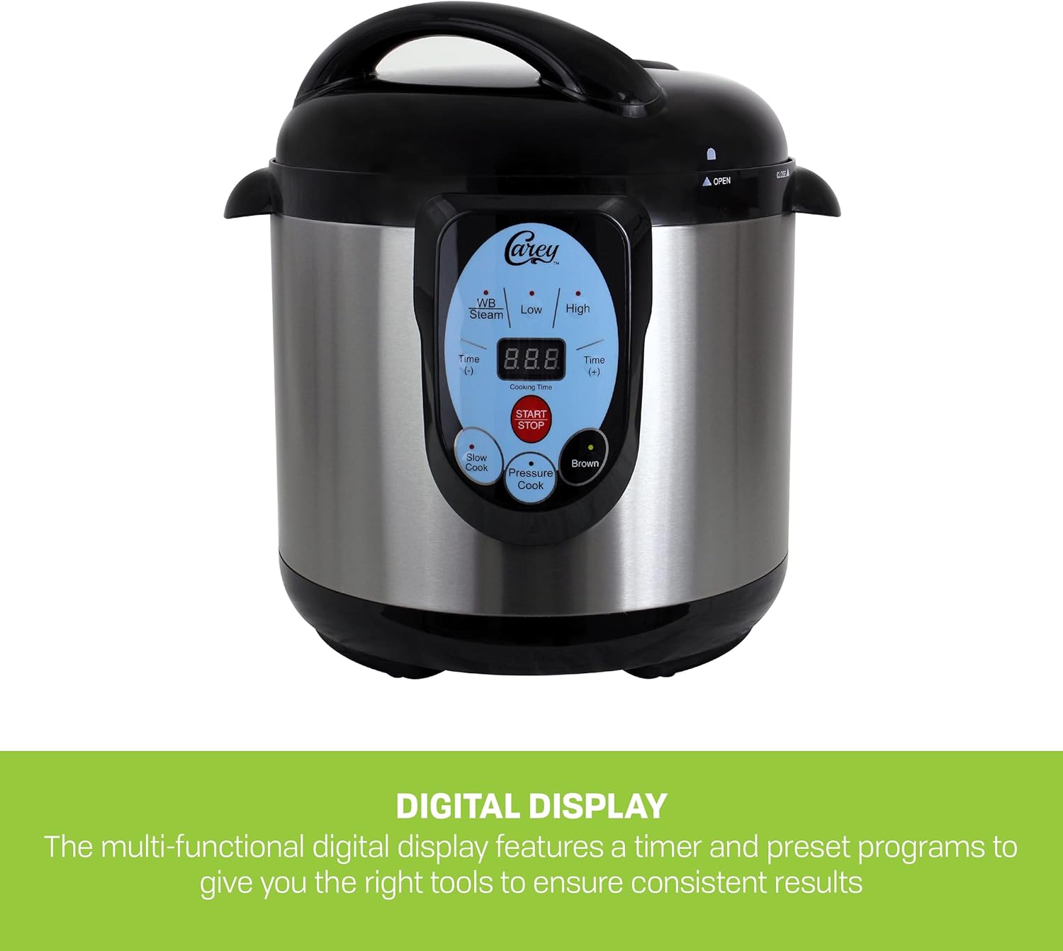 CAREY DPC-9SS Smart Electric Pressure Cooker and Canner, Stainless Steel, 9.5 Qt - Image 6