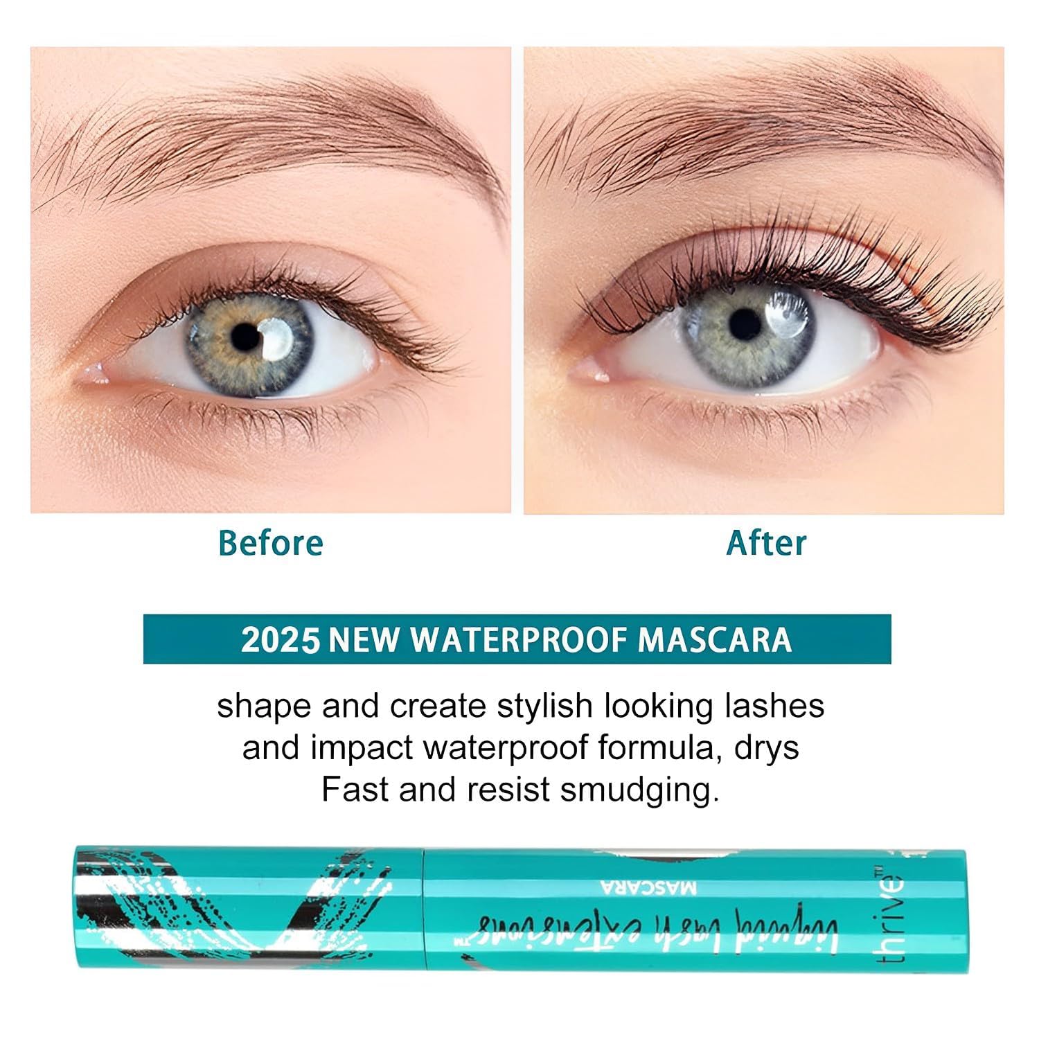 Mascara Liquid Lash Extensions - Brynn Thick and Slender, Waterproof and Sweat Resistant(Black 10.7g/0.38 OZ) - Image 5
