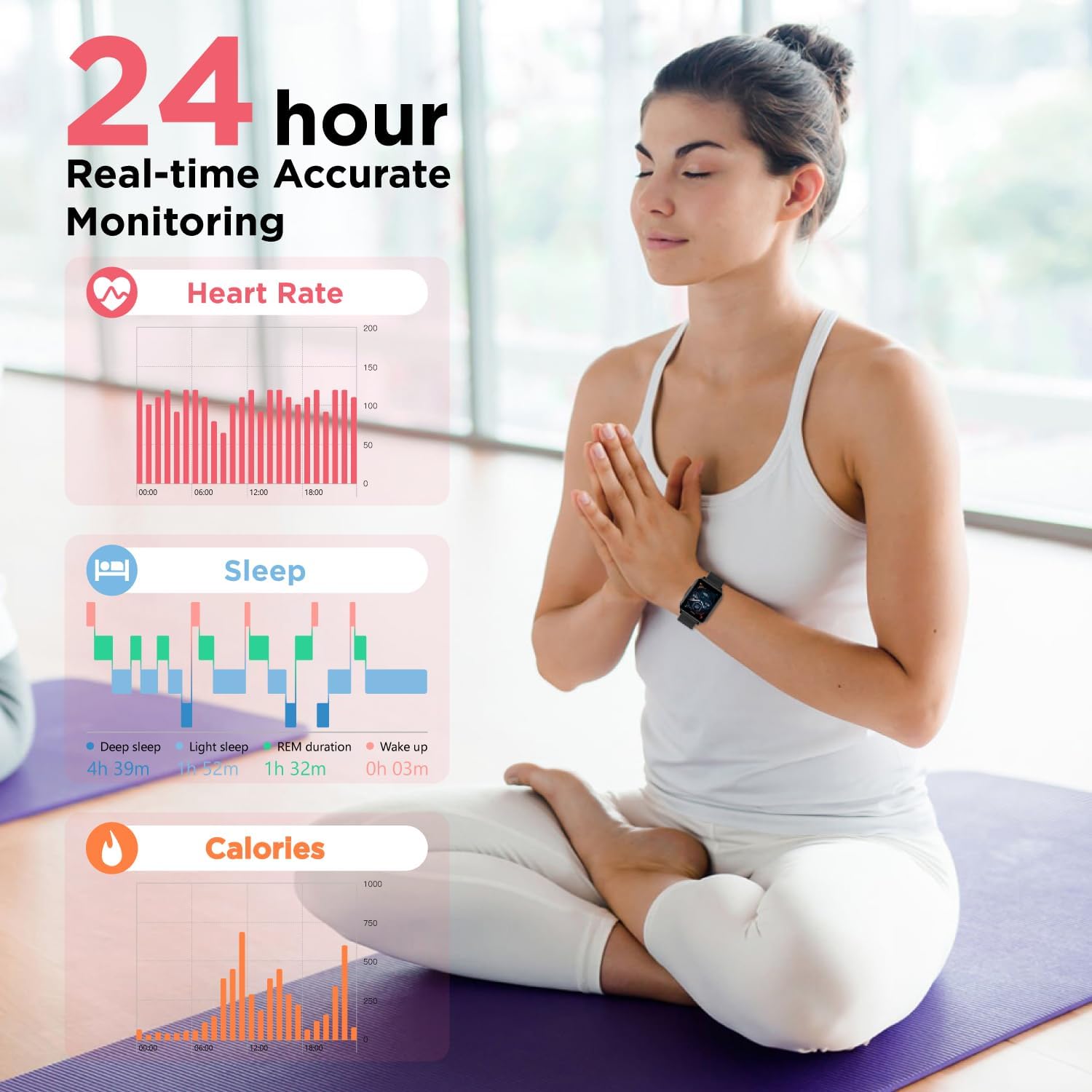 Motorola Moto Watch 70 - Health and Fitness Bluetooth Smartwatch for Every Day Wear, Advanced Health Features, Up to 10 Days Battery Life - Compatible with Android and iOS, Phantom Black - Image 7