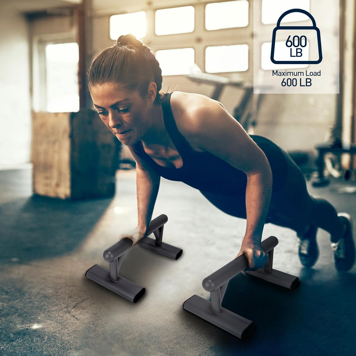 Push-Up Stand - Durable Metal Construction, Non-Slip Pads, Wrist-Friendly Design for Full-Body Workouts, Ergonomic Home/Gym Equipment - Image 4