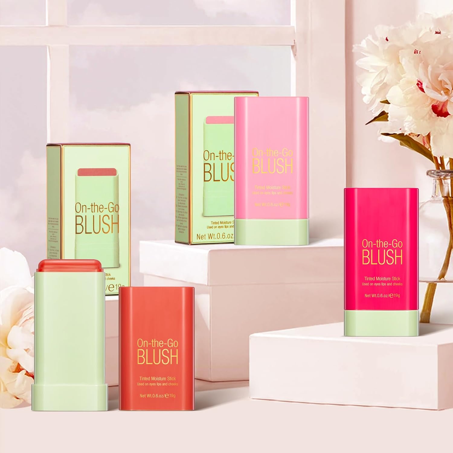 Blush Stick for Cheeks - Cream Makeup Blush Wand, Solid Moisturizer Stick for Cheeks Tint, Natural Blendable Waterproof Korean Matte Long-Lasting Smooth Blushes (#01 Shy Pink) - Image 8