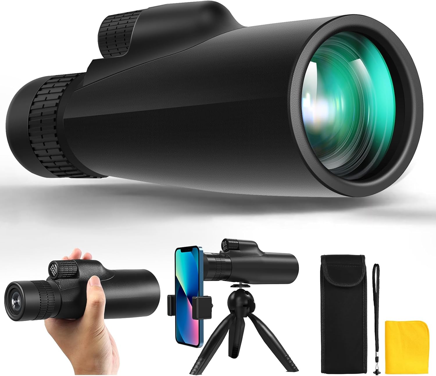 10-30x50 Monoculars for Adults High Powered with Smart Phone Holder & Upgraded Tripod, Starscope Monocular Military Grade for Outdoor Exploration, Bird Watching, and Scenic Viewing - Image 2