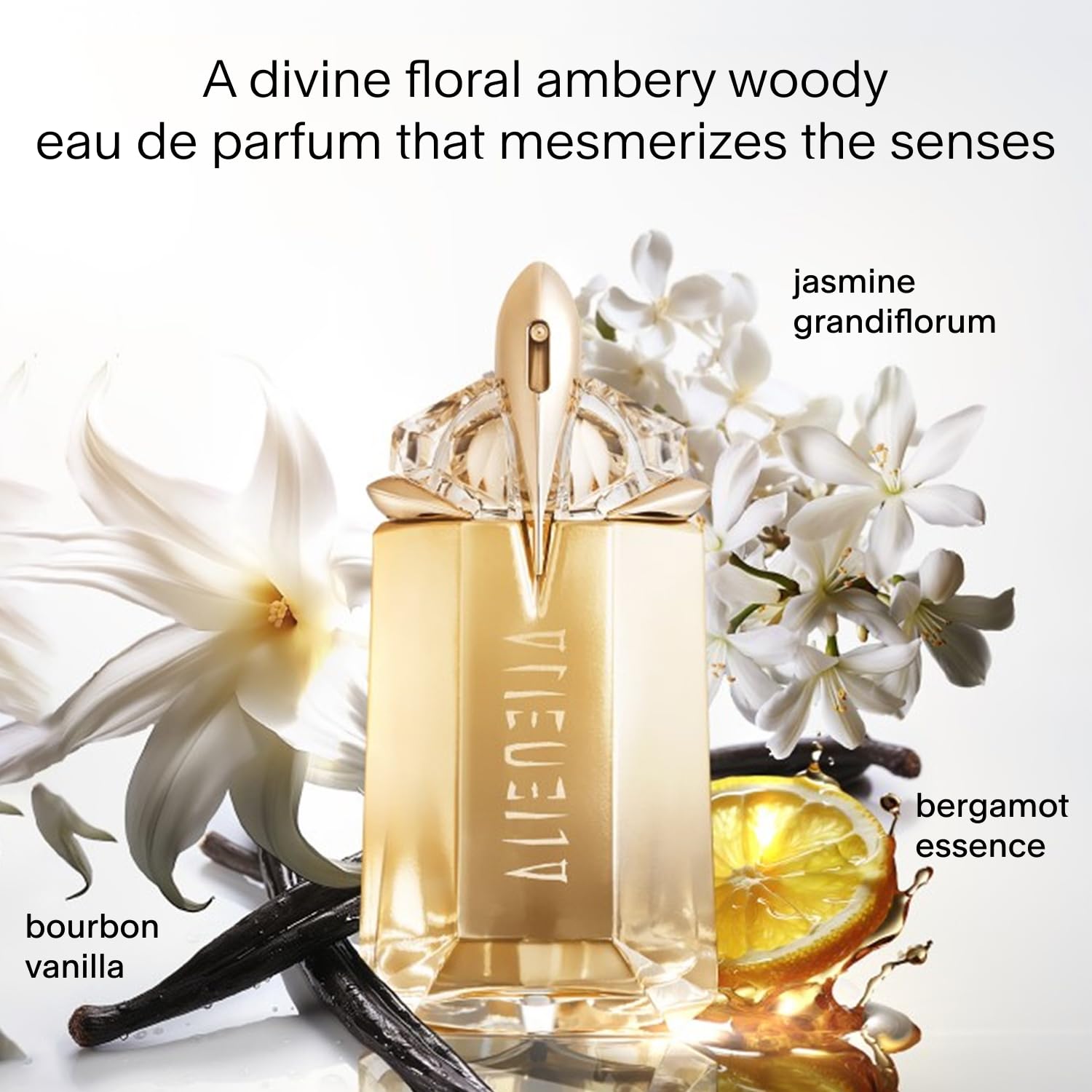 Mugler Alien Goddess Eau de Parfum - Women's Fragrance Gift Set - Floral & Woody - With Bergamot, Jasmine, and Vanilla - Full Size, 2 Fl Oz, Body Lotion, 1.7 Fl Oz & Travel Size, 0.33 Fl Oz - Image 4