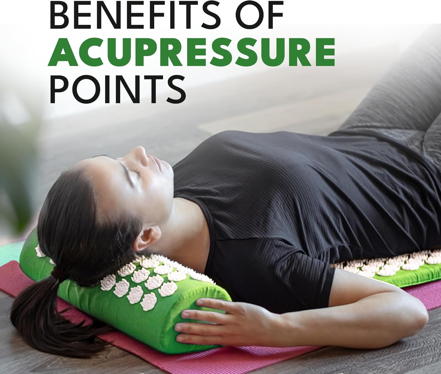 PAALCO Acupressure Mat - Acupuncture Mat with 2 Pillows Massage Mat Set for Pain Relief Relieving Back and Neck Pain Acupressure Tool - Image 3