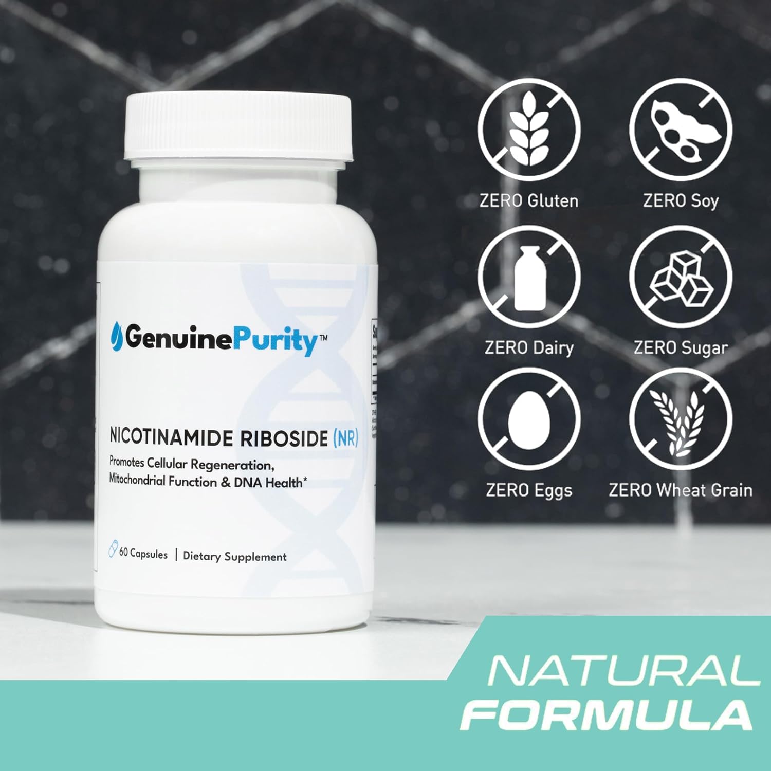 Liposomal NR 300mg Nicotinamide Riboside Supplement | Advanced NAD Boost for Cellular Energy and Mitochondrial Function | Gluten Free, Vegan, USA Made, Non-GMO | 60 Capsules - Image 5