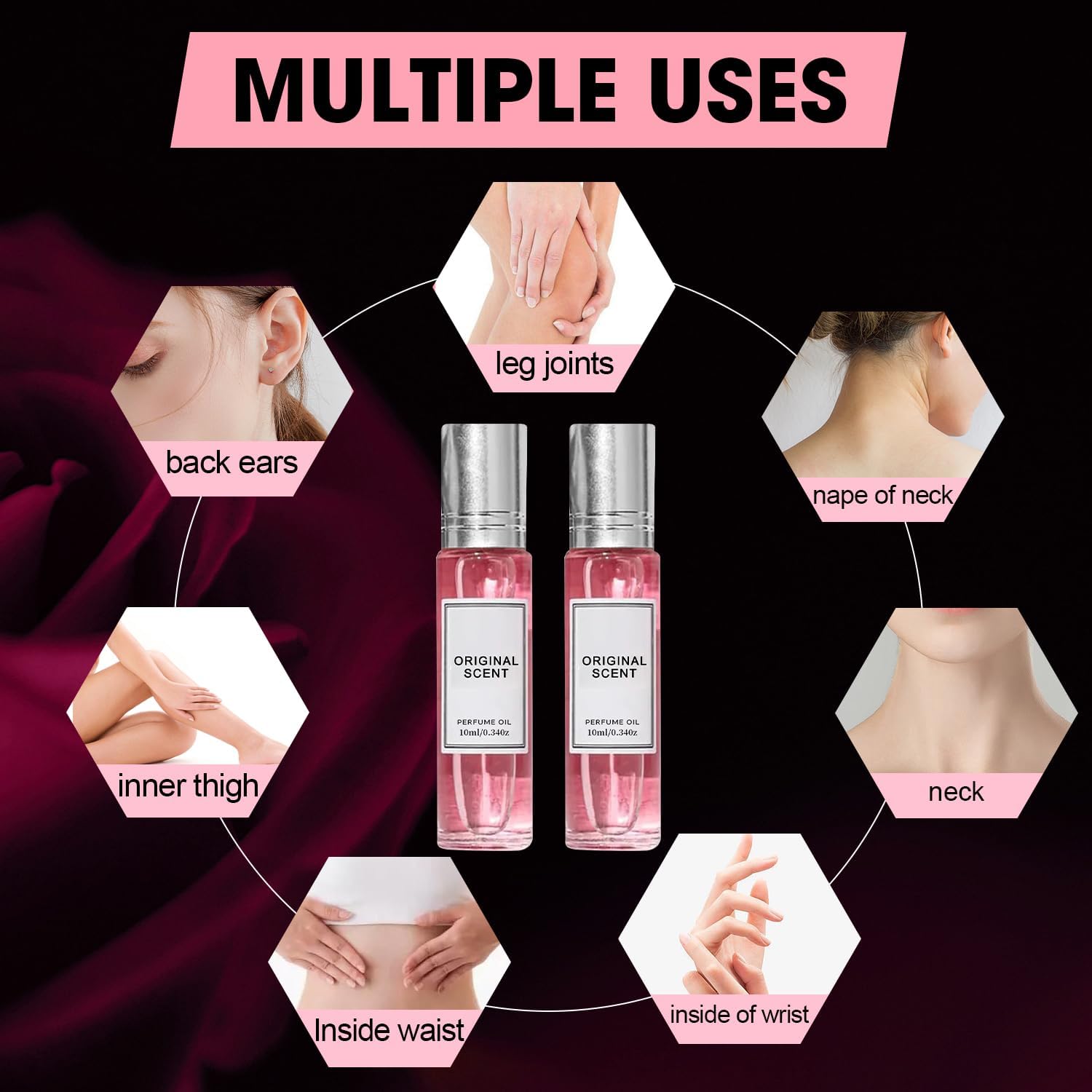 AUJ 3Pcs Enhanced Scents Pheromone Perfume,Perfume Venom Flavor, Phero Perfume, Long Lasting Pheromone Roll-On Perfume for Women-Cologne for Women to Attract Men - Image 4
