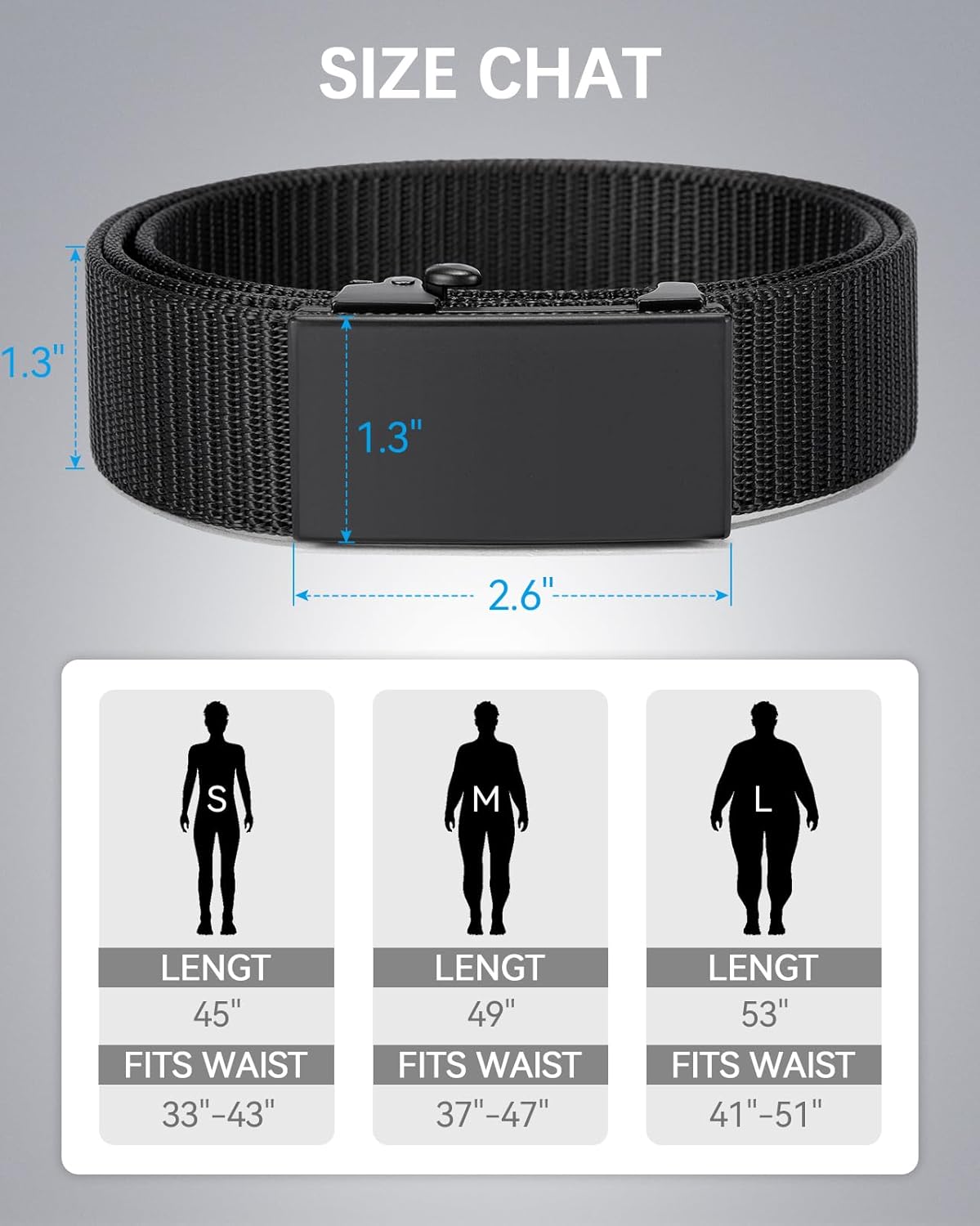BOSTANTEN Ratchet Web Belt Men, Nylon Golf Adjustable Belt for Men Work Men's Belt with Casual Pants - Image 6