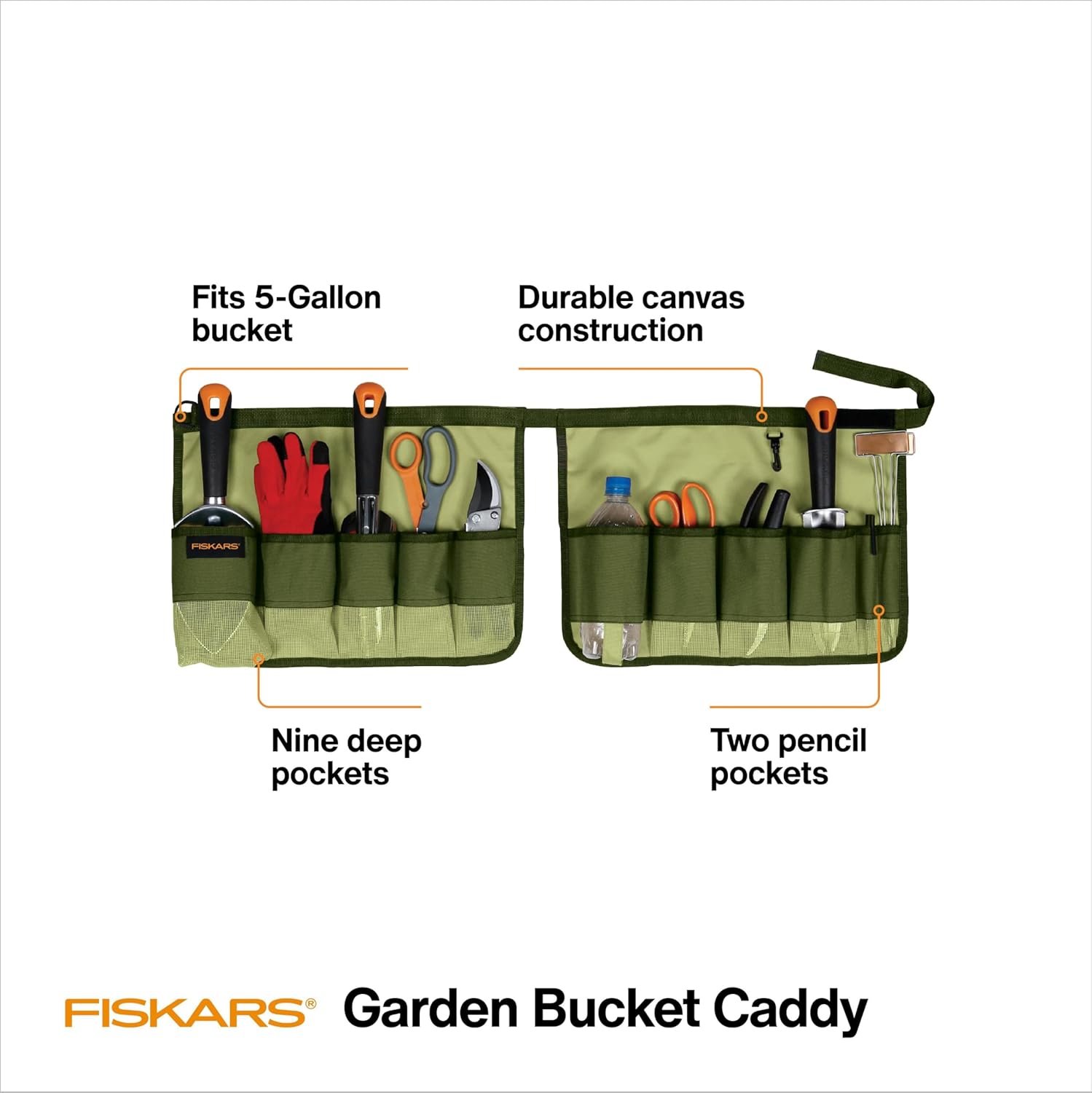 Fiskars Garden Tool Bucket Caddy 5 Gal, (Bucket and Tools Not Included) - Image 3