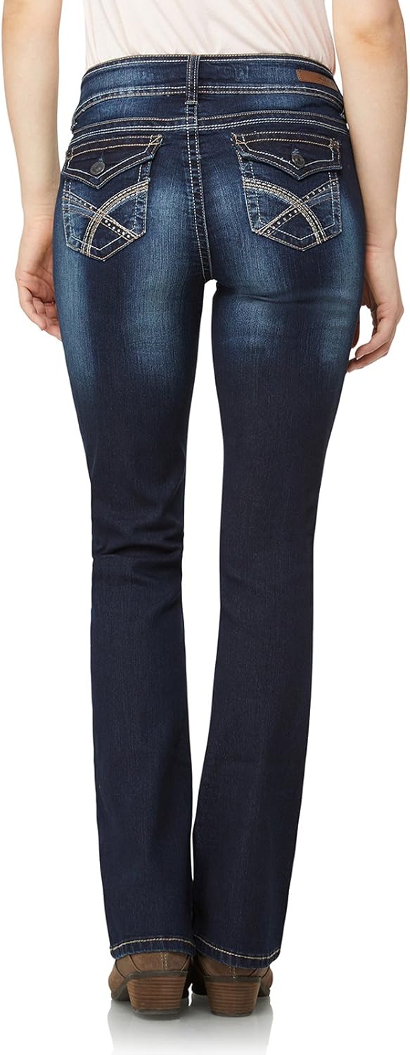 WallFlower Women's Luscious Curvy Bootcut Mid-Rise Insta Stretch Juniors Jeans (Standard and Plus), Betsy Legacy, 13 Short - Image 4