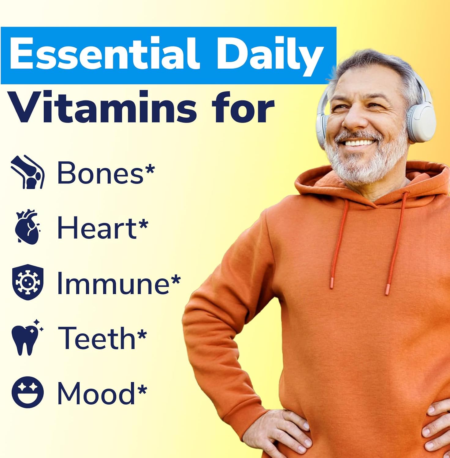 Vitamin D3 K2 Supplement, 10000 IU D3 / 200 mcg K2 MK7, Calcium Absorption, Bone, Heart, Immune & Muscle Support, Enhanced Absorption, No Soy, Easy to Swallow, 90 Softgels - Image 6