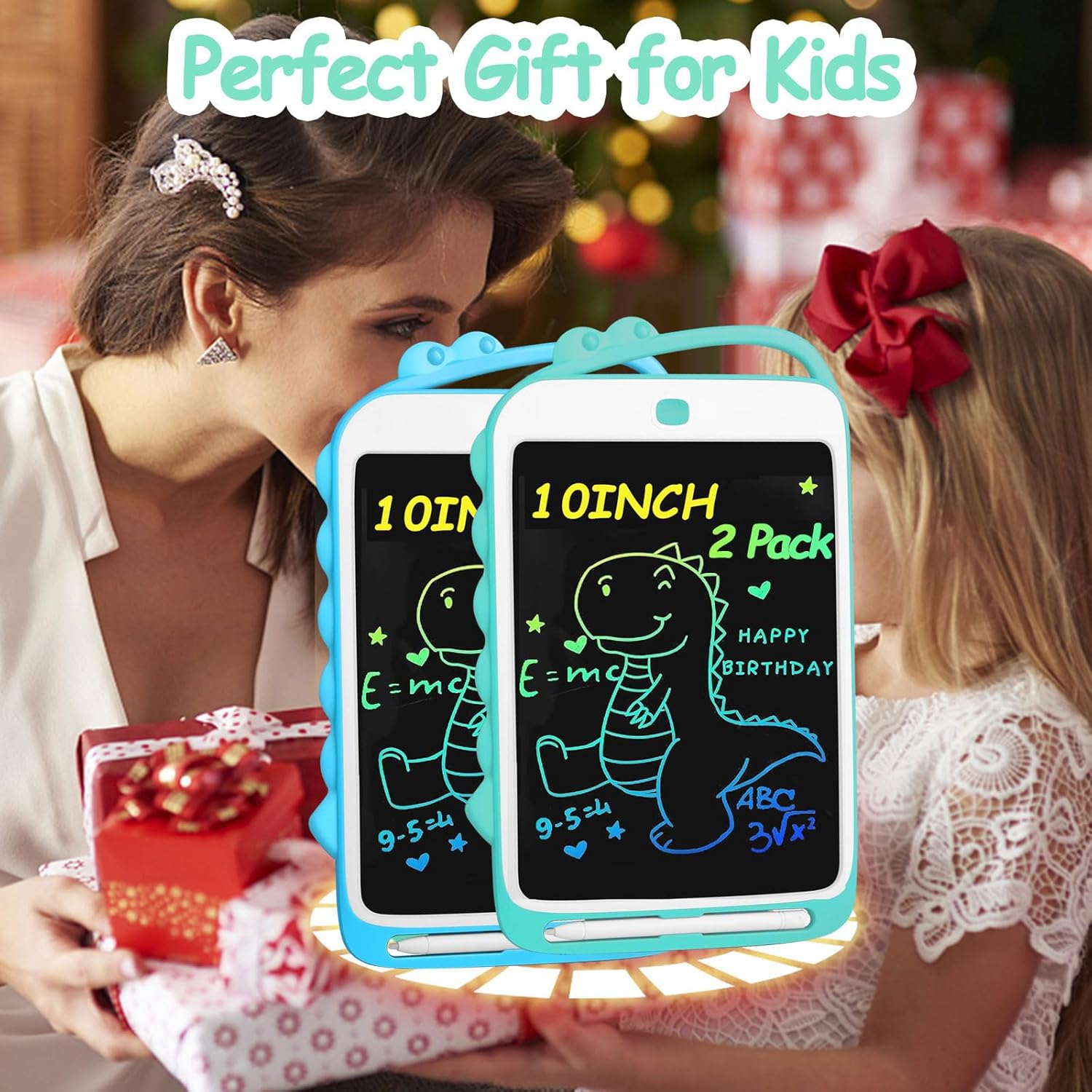2Pack LCD Writing Tablet for Kids,Colorful 10 inch Drawing Tablet for Toddler,Toy Dooldle Board for 3-10 Years Old Children,Drawing Board for Kids,Chritmas Birthday Gifts for Girls Boys - Image 8