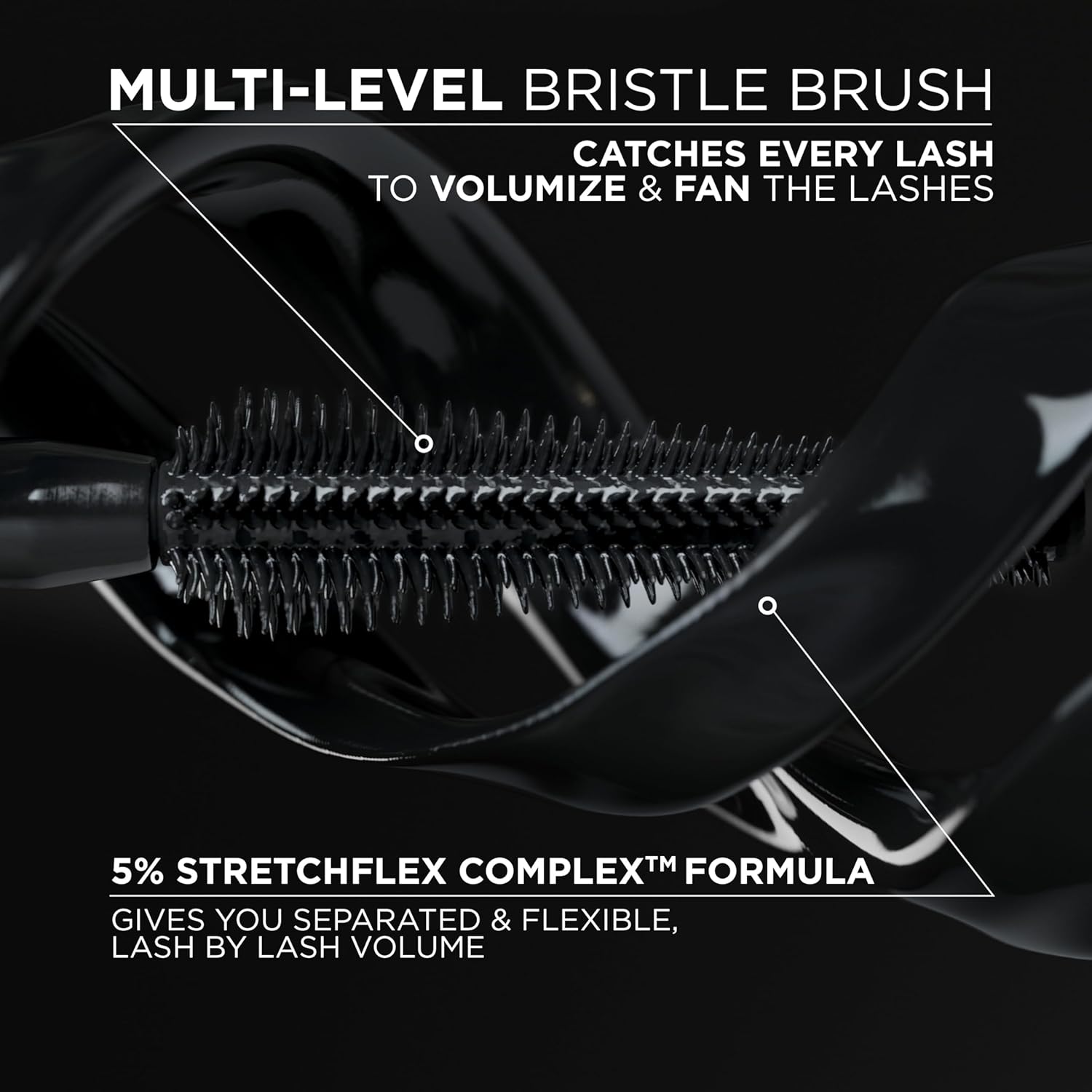 L’Oréal Paris Voluminous Panorama Mascara, Volumizing and Lengthening Mascara, Washable Longwear and Smudge Resistant Make Up, Blackest Black, 0.33 Fl Oz - Image 6