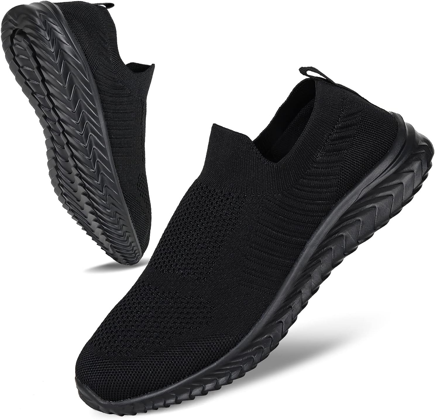 JIAFO Mens Shoes Walking Shoes for Men Mens Slip On Shoes Sneakers for Men, Casual Athletic Running, Lightweight Breathable Mesh Knit - Image 2