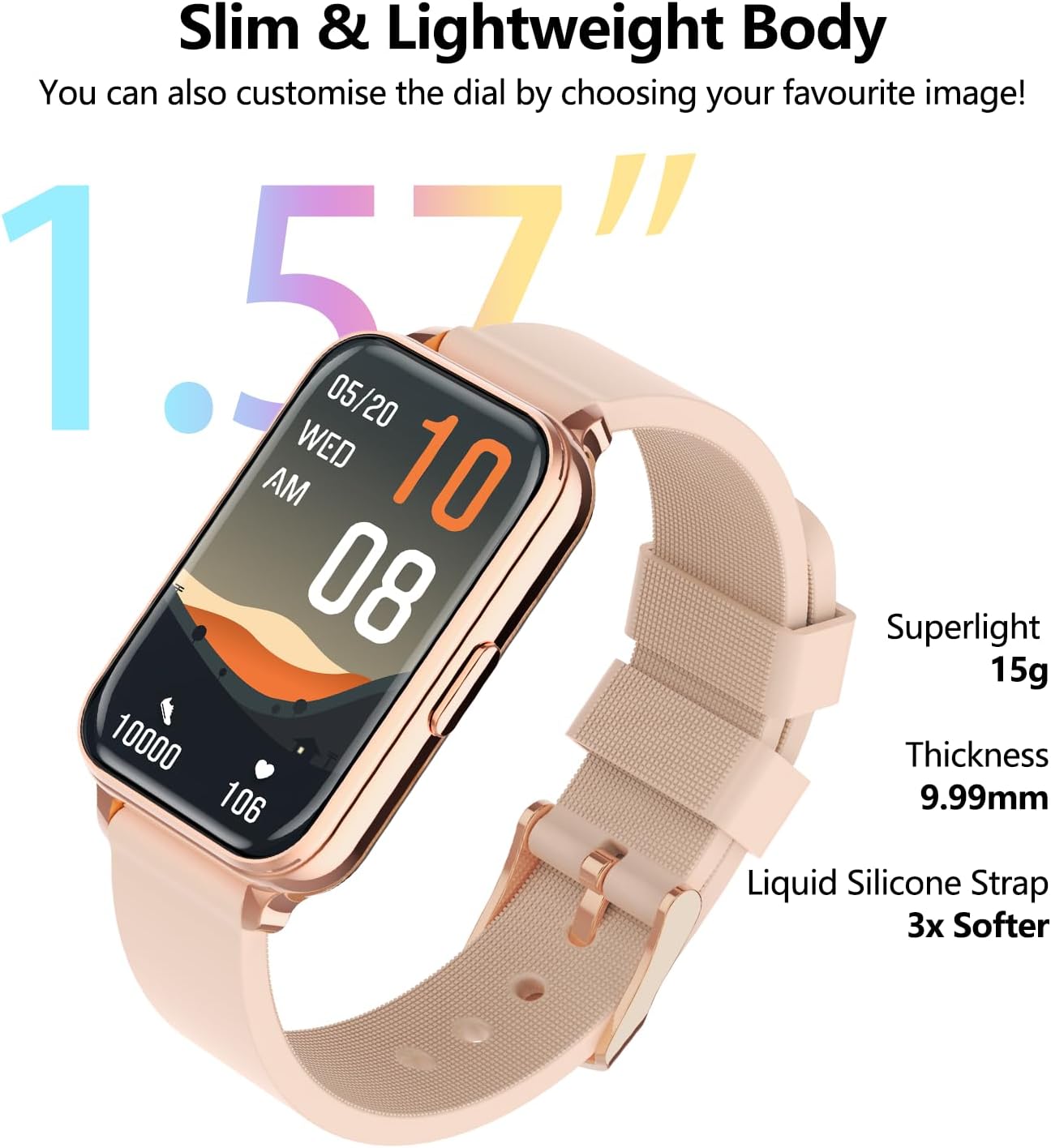 Smart Watch Health Fitness Tracker with 24/7 Heart Rate, Blood Oxygen Sleep Monitor, 115 Sports Modes, Step Calorie Counter Pedometer IP68 Waterproof for Android and iPhone Women Men - Image 7