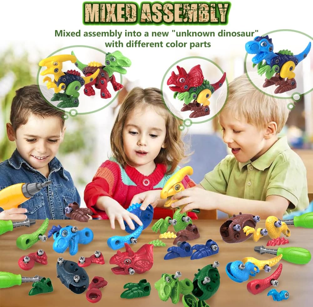 BAODLON Dinosaur Toys for 3-7 Year Olds - Building Dinosaurs with Electric Drill - Educational STEM Construction Toy - Christmas & Birthday Gift - Image 7