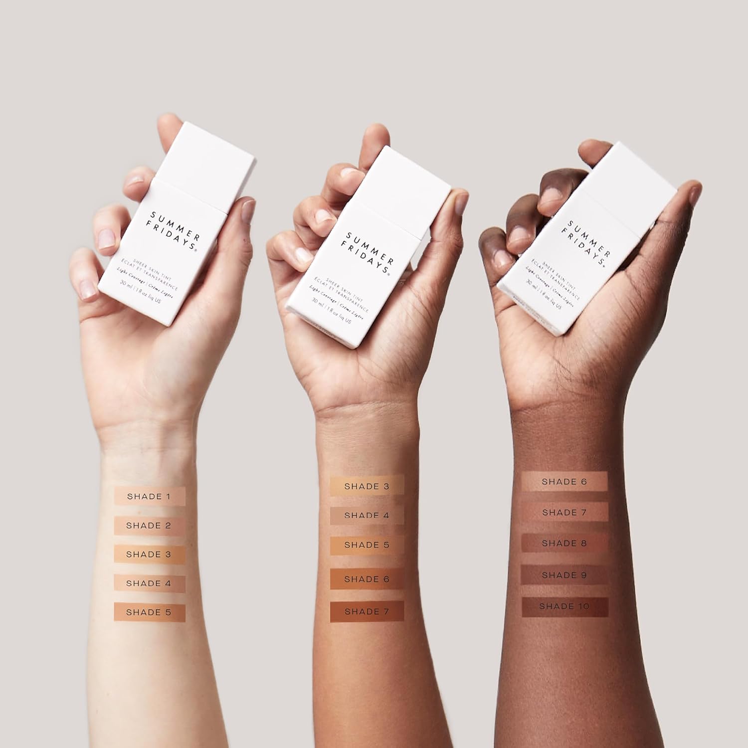 Summer Fridays Sheer Skin Tint - Tinted Moisturizer with Hyaluronic Acid - Helps Diminish Uneven Skin Tone - Sheer to Light Coverage - Shade 4.5 - Medium with Cool Peach Undertones (1 Fl Oz) - Image 7