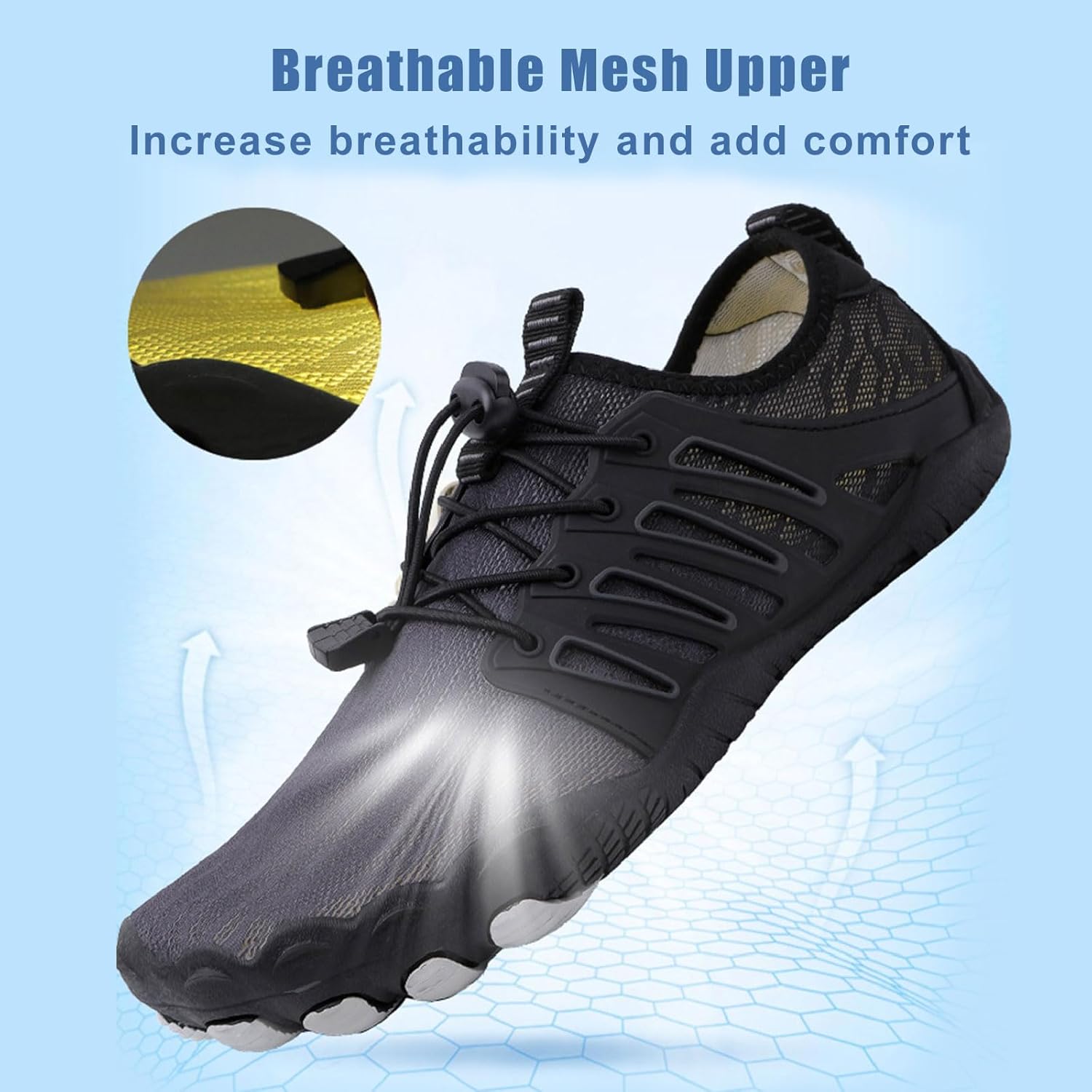 Hike Barefoot Shoes Womens Mens, Pro Water Shoes Barefoot Hike Shoes, Wide Toe Box Non-Slip Breathable - Image 4