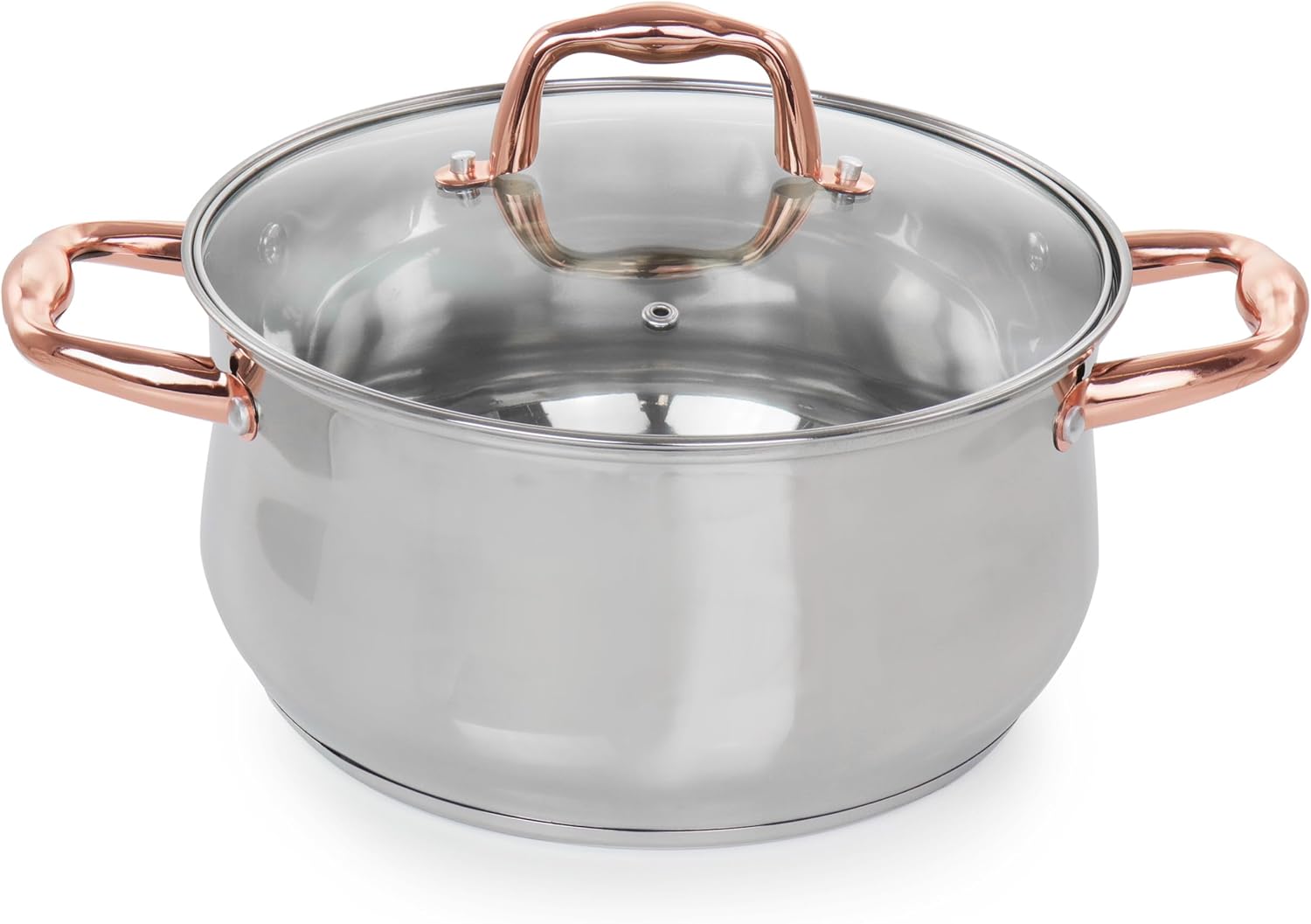 Gibson Home Bransonville 8 Piece Stainless Steel Cookware Set in Chrome and Bronze - Image 8