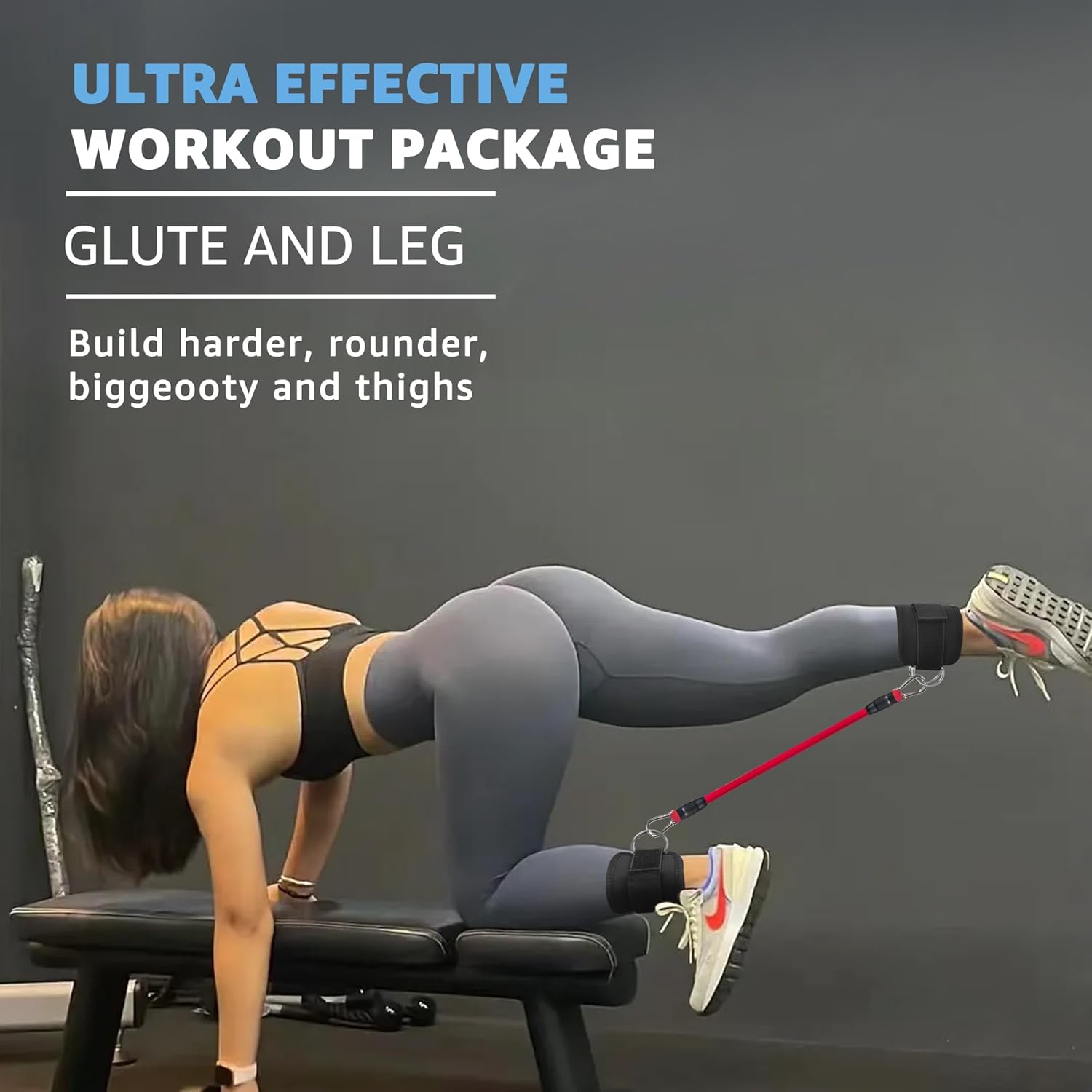 Fitness Ankle Straps for Cable Machine, Kickbacks Glute Workouts, Lower Body Exercises, Adjustable Leg Straps with Neoprene Padding Men Women - Image 8