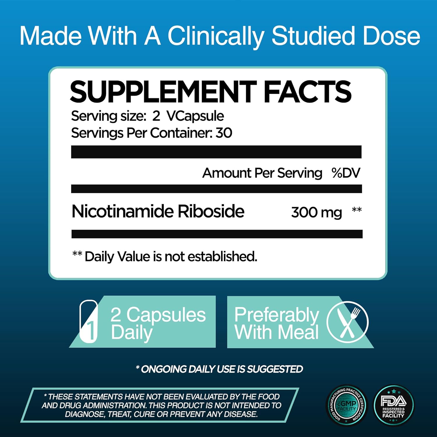 Liposomal NR 300mg Nicotinamide Riboside Supplement | Advanced NAD Boost for Cellular Energy and Mitochondrial Function | Gluten Free, Vegan, USA Made, Non-GMO | 60 Capsules - Image 4
