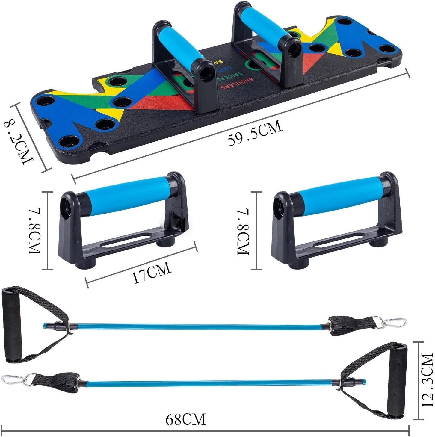 Resistance Bands with 9 in 1 push up Board Multi Function Exercise Equipment - Image 4