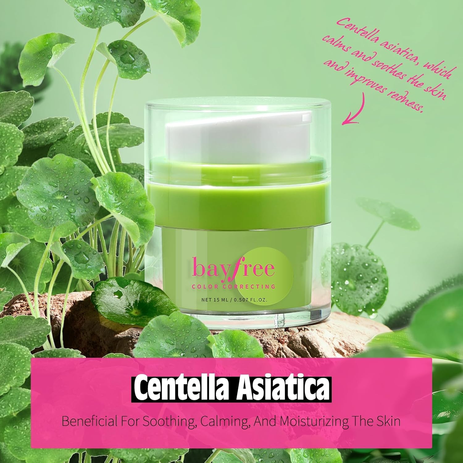 Cica Tiger Grass Color Correcting Treatment, Tinted Moisturizer for Face, Reduces Redness, Long-Wearing Coverage, With Centella Asiatica, SPF 22, 0.5oz/15ml - Image 6