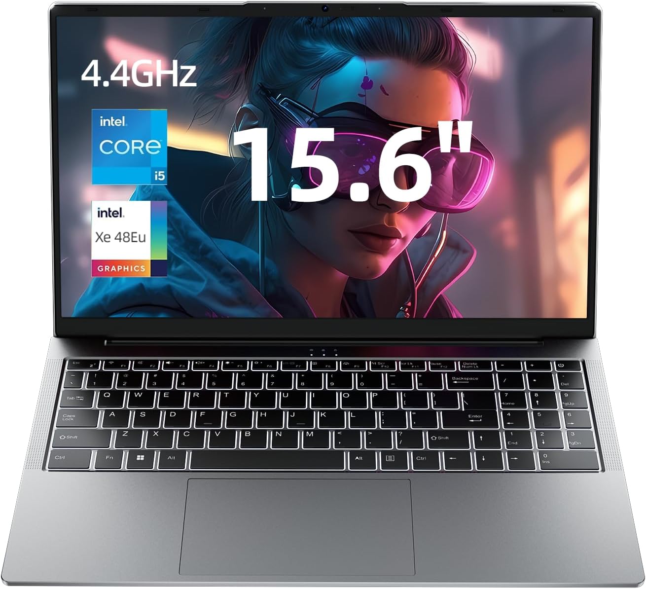 jumper 2025 Laptop, Intel 8-Core Processor(Up to 4.4GHz), 16GB DDR4 512GB NVME SSD, 15.6" FHD IPS Screen, 62.7Wh Battery, WiFi-6, Bluetooth5.1, USB3.2, 4 Stereo Speakers, 2 Memory Slots. - Image 2