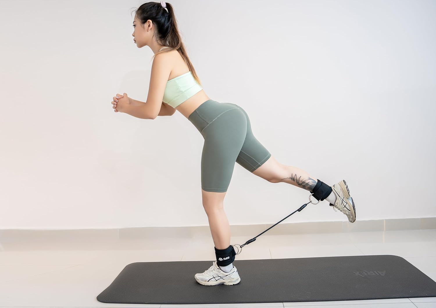 Resistance Bands with Ankle Cuffs for Leg, Glute, and Hip Workouts - Perfect for Kickbacks, Strength Training, and Home Gym Exercises - Fitness Bands for Women. - Image 8