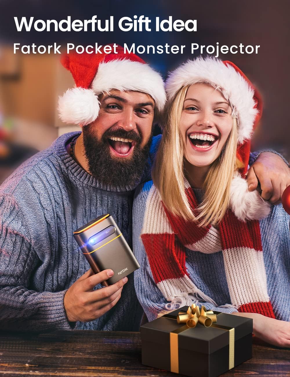 FATORK Mini Projector, 5G WiFi 6 Bluetooth Short Throw Projector, HD 1080P DLP Portable Projector with Rechargeable Battery, 1G Memory, Support Phone Laptop, Compatible with iOS/Android/HDMI/USB - Image 10