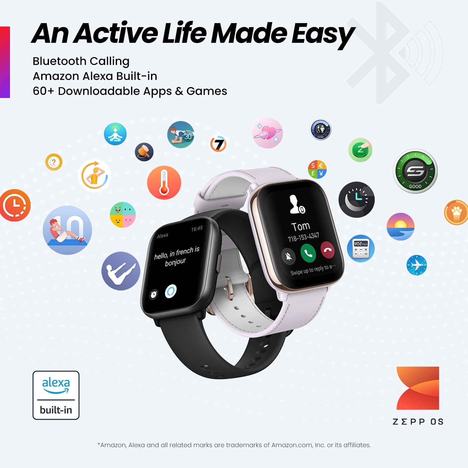 Amazfit Active Smart Watch 42mm, AI Fitness Tracker & Sleep Coach, GPS, Amazon Alexa Built-In, Bluetooth, 14-Day Battery, 120+ Sports Modes, Android & iPhone, Black - Image 10