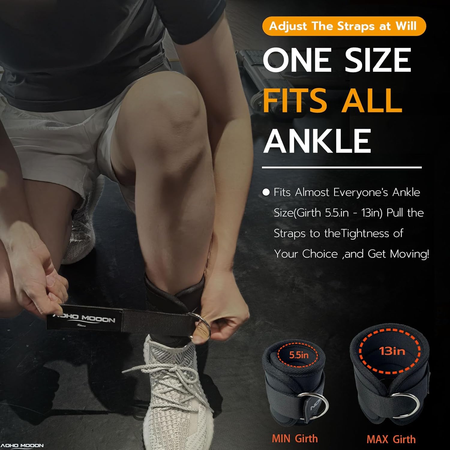 Comfortable Adjustable Padded Ankle Wrist Cuffs Neoprene Padded Straps D-Ring Glute Kickback for Cable Machine, Ideal for Glutes Exercises - Image 4